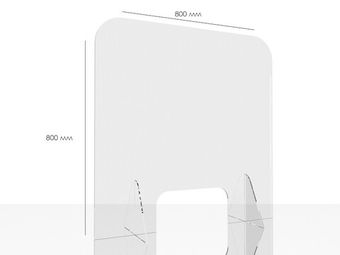 Мобильный защитный экран 800х800мм