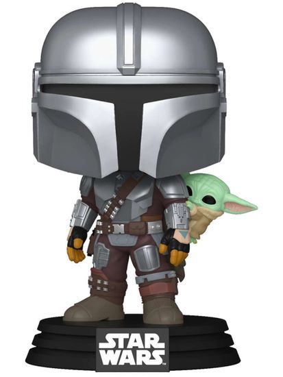Фигурка Funko POP! Bobble Star Wars M & G Mandalorian w/Grogu (On Back) (818) 90443 / Фигурка Фанко ПОП! по мотивам вселенной "Звездные войны", Мандалорец