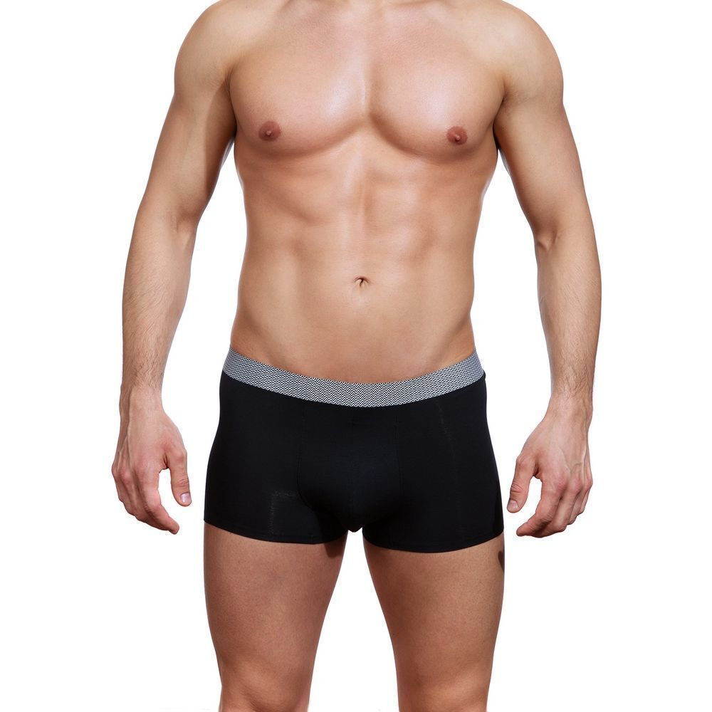 Трусы-боксеры с пестрой резинкой (Размер: XXL) (Цвет: черный)