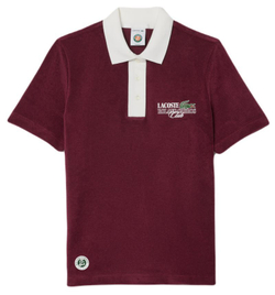 Женское поло Lacoste Roland Garros Edition Terry Knit Tennis Polo Shirt - красный