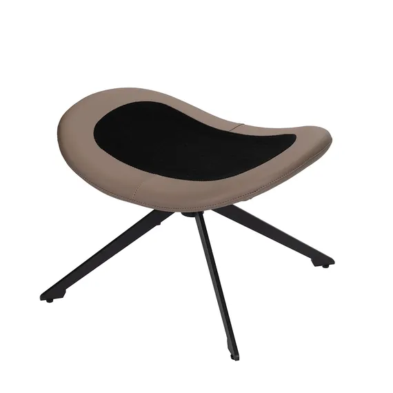 Оттоманка BLISS серый, экокожа, шенилл