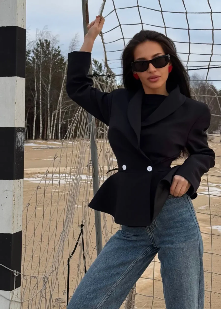 Жакет "Наденька, где твой Ипполит?", Черный