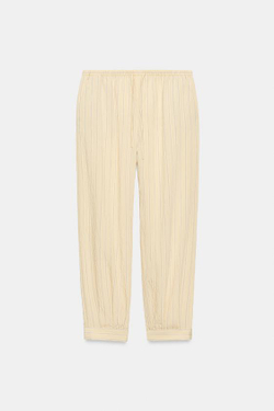ZARA БРЮКИ-БАЛЛОНЫ В ПОЛОСКУ — ZW COLLECTION, С ПРИНТОМ