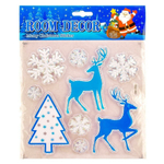 Наклейка новогодняя 18*22 см, 6 видов микс, пакет