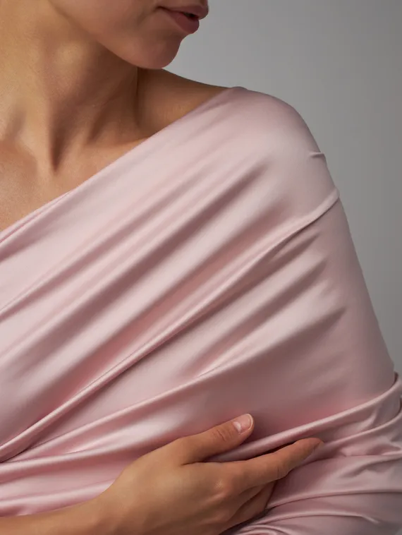 Атлас (сатин) оптом эластичный бельевой, лотос 019