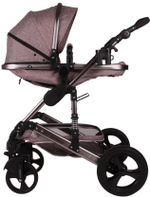 Детская коляска 3в1 LUXMOM 555 Коричневый текстиль