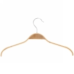 Плечики деревянные с антискользящим покрытием 37см, светлые