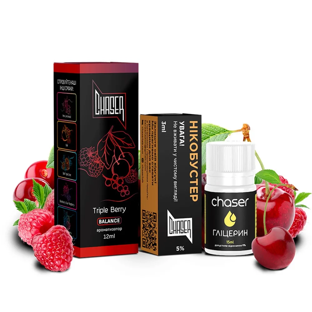 Chaser BLACK - Triple Berry (30ml, 5% nic)