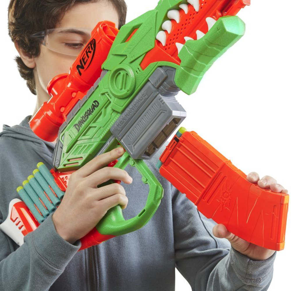 Hasbro Nerf DinoSquad - Пусковая установка Rex-Rampage + стрелы F0807