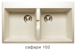 Кухонная мойка Tolero Loft TL-862 860x500мм Сафари №102