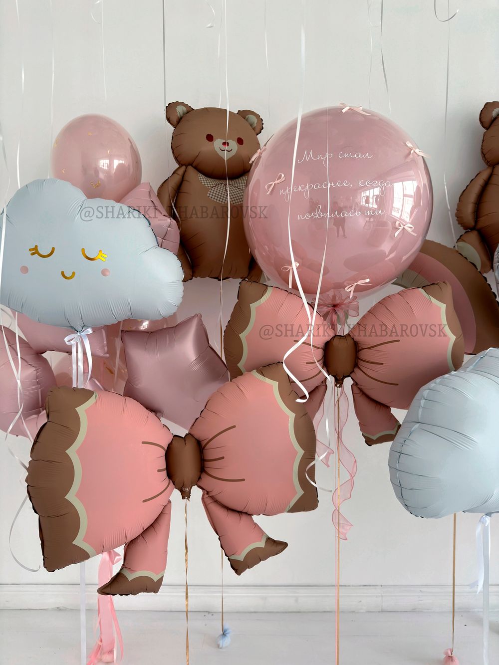 Воздушные шары на выписку для девочки №8091  Изображение3