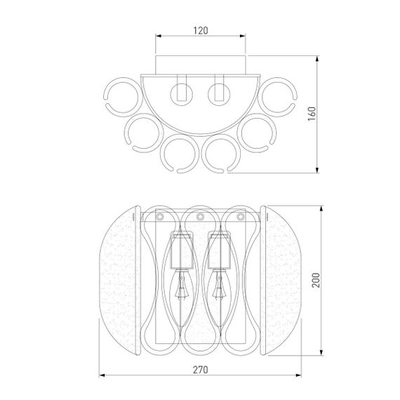 Настенный светильник Bogates Callas 365/2