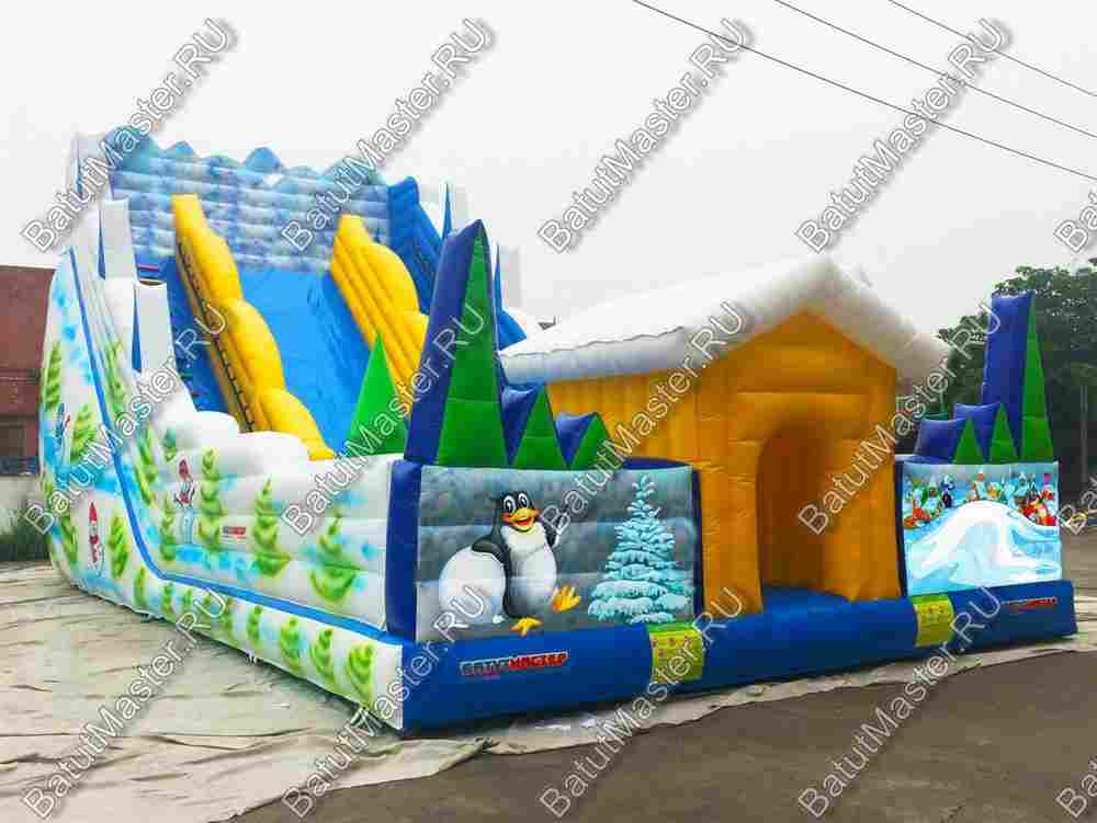 Детский надувной батут-горка "Весёлая горка" 15*9*9 м