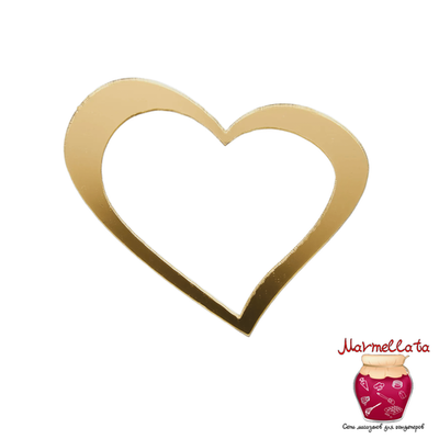 Топпер фигурный "Сердце" №1, цвет золото, 10 шт.