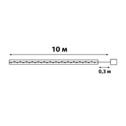 ULD-S1000-100-SCB-3AA WHITE IP20 RIBBON Гирлянда светодиодная Лента на батарейках 3AA не в-к. 10м. 100 светодиодов. Белый свет. Провод медный. TM Uniel