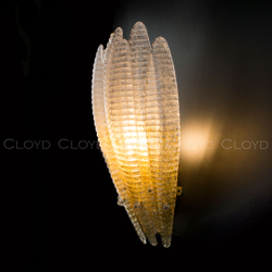 Бра Cloyd FERNAN W2 / выс. 42 см - латунь - желтое стекло (арт.20476)