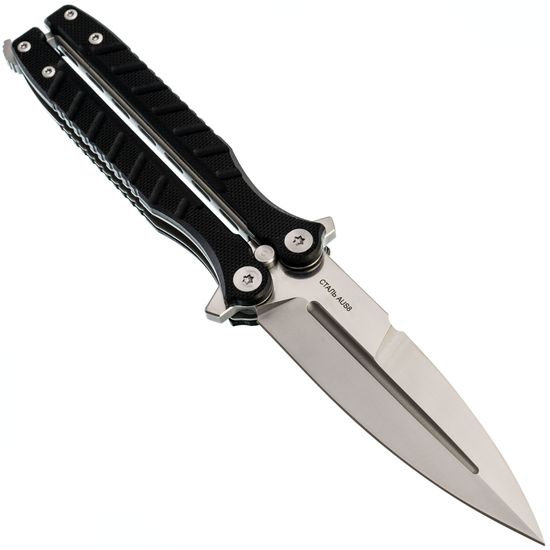 Нож бабочка (балисонг) НОКС Ромул - сталь D2, рукоять черный G10 205-180401