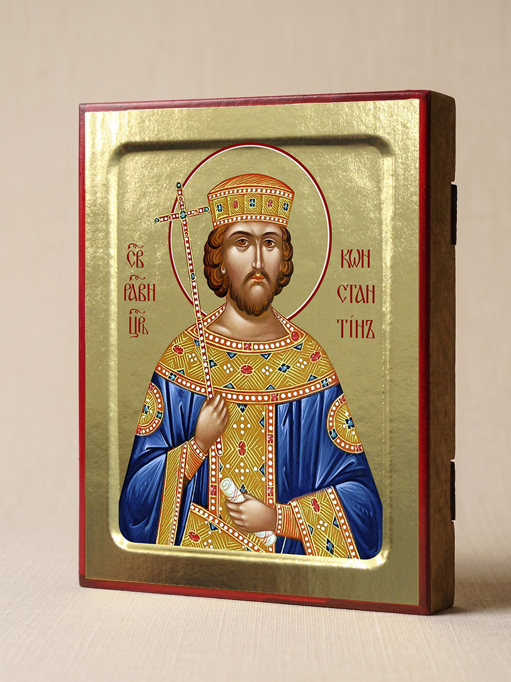 Икона Константина, равноапостольного на дереве: 125 х 160 (Синопсисъ)