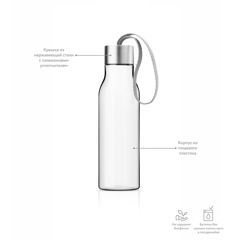 Бутылка, 500 мл, мраморно-серая