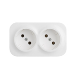 Розеточный блок двойной без заземления без шторок IP20 16А 250В белый Quteo Legrand
