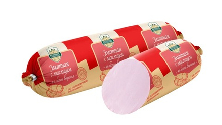 Колбаса вареная "Элитная с маслицем" 380г. Калинковичи