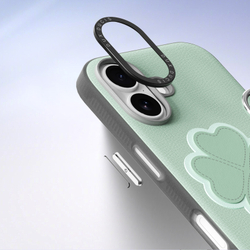 Чехол зеленого цвета (Clover Edition) для iPhone 17, серия Luvy Series Case (со съемным ремешком) от Dux Ducis