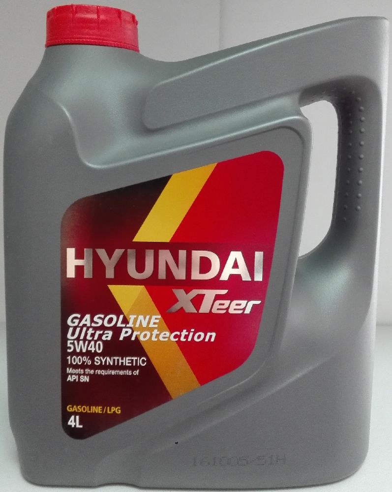 HYUNDAI 1041126 XTeer Gasoline Ultra Protection SN/GF-5 5 W40 4L (Корея) моторное масло