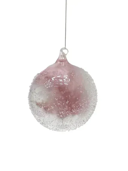 Набор винтажных стеклянных украшений Райское перо 100 мм., розовый, 6 шт., Christmas DeLuxe (13129-Н))