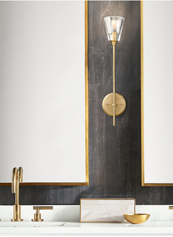 Настенный светильник Torche De Verre 1 light gold