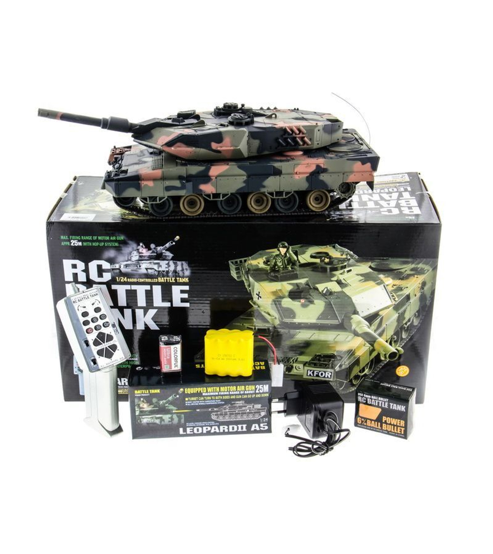 Р/У танк Heng Long 1/24 Leopard A5, стреляет шариками, RTR