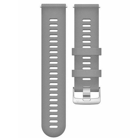 Ремешок Quick Release 22 мм силиконовый для Garmin Forerunner 255 / 265 / 745, Venu 2, Vivoactive 4 быстросъемный (Серый)