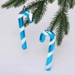 Елочные игрушки «Леденец» 12 см (набор 2 шт), Синий