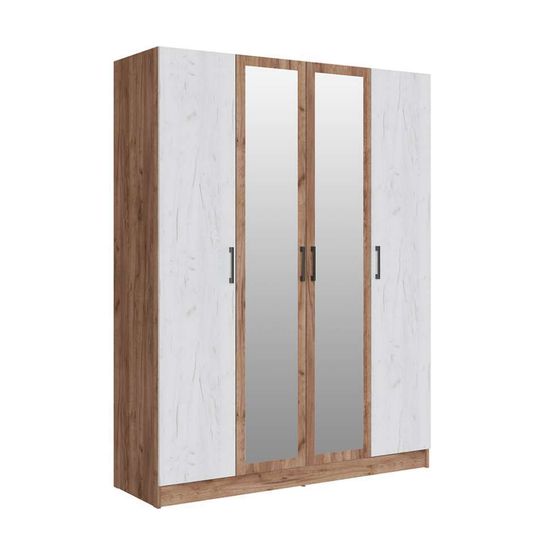 Шкаф ВЕГАС 1600 дуб крафт табачный / дуб крафт белый