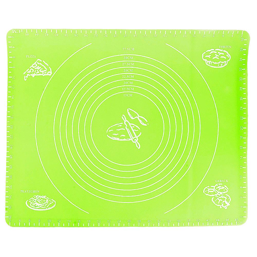 Коврик для раскатки теста и выпечки с разметкой 40х50см (в ассортименте) (силикон) (упак пакет)