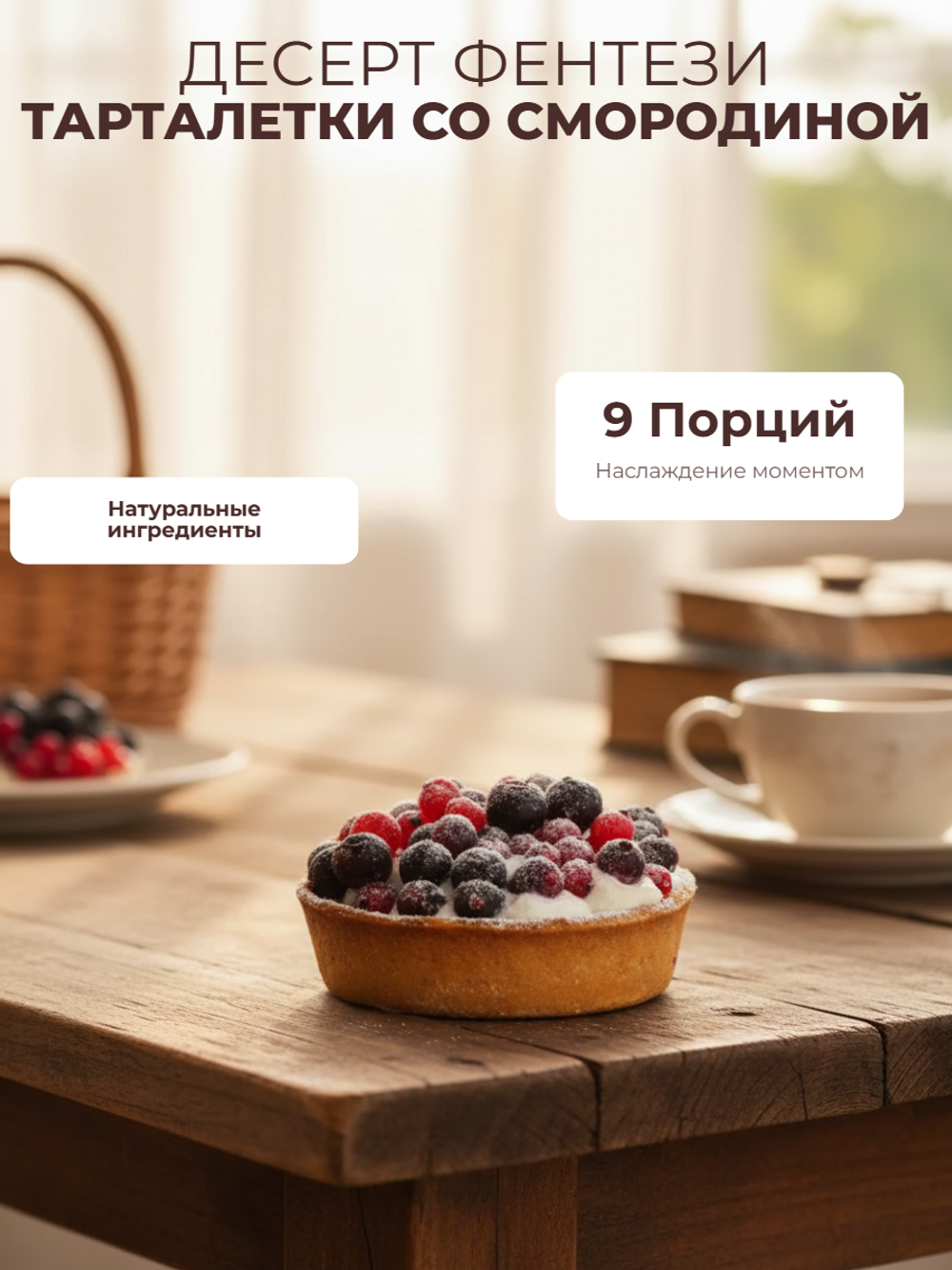 Тарталетки со смородиной "Десерт Фентези" (9 порций)