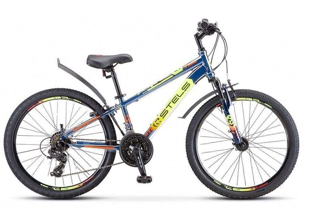 Велосипед 24" STELS Navigator-400 V 12" 12" Синий/салатовый/голубой