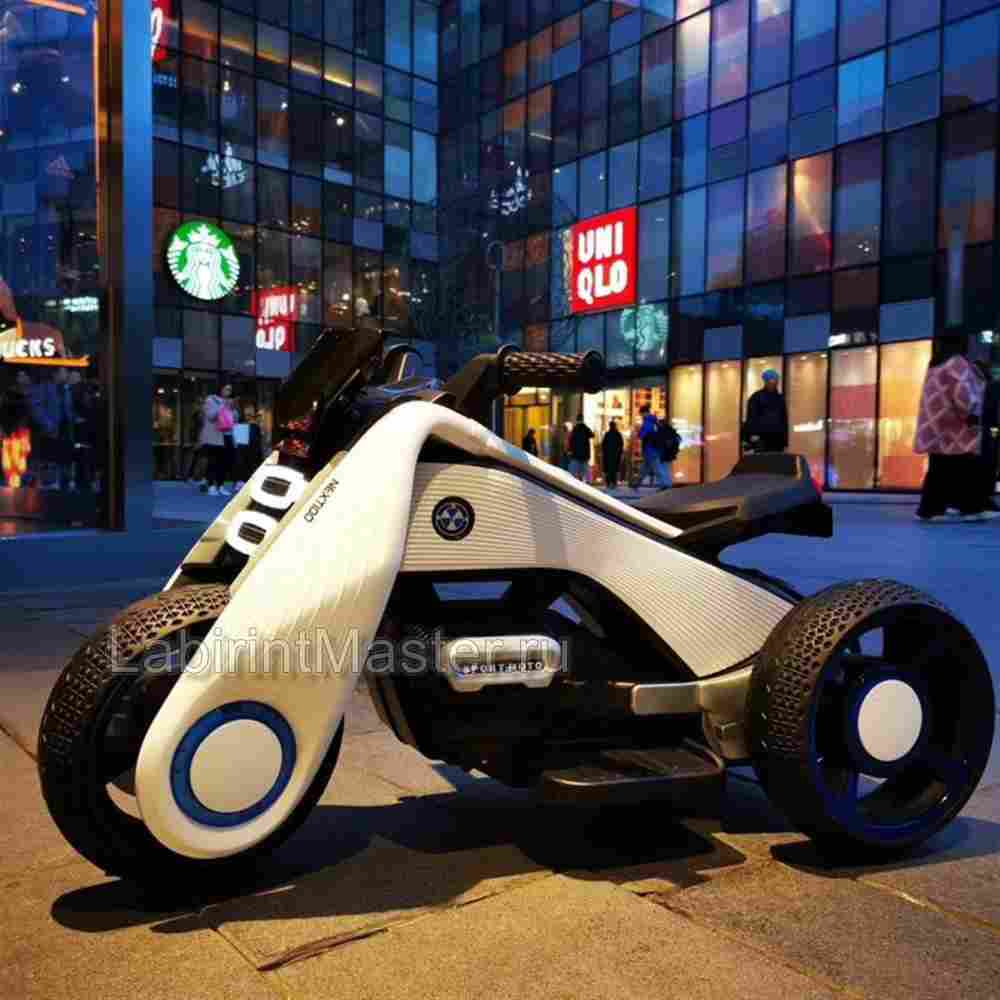 Детский электромотоцикл "Cool Moto" BDQ6188 белый