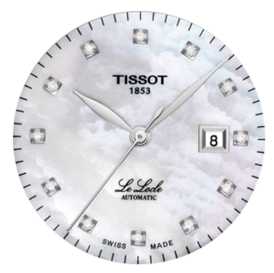 Tissot T006.207.11.116.00 механические женские часы с бриллиантами