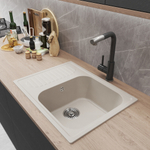 Мойка ML-GM18 КОМФОРТ с крылом, белая (331), 640*490*190мм