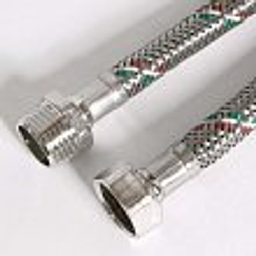 UNI-FITT Гибкая подводка для воды НВ 1/2", 30 см, DN 8, оплетка из нержавеющей стали