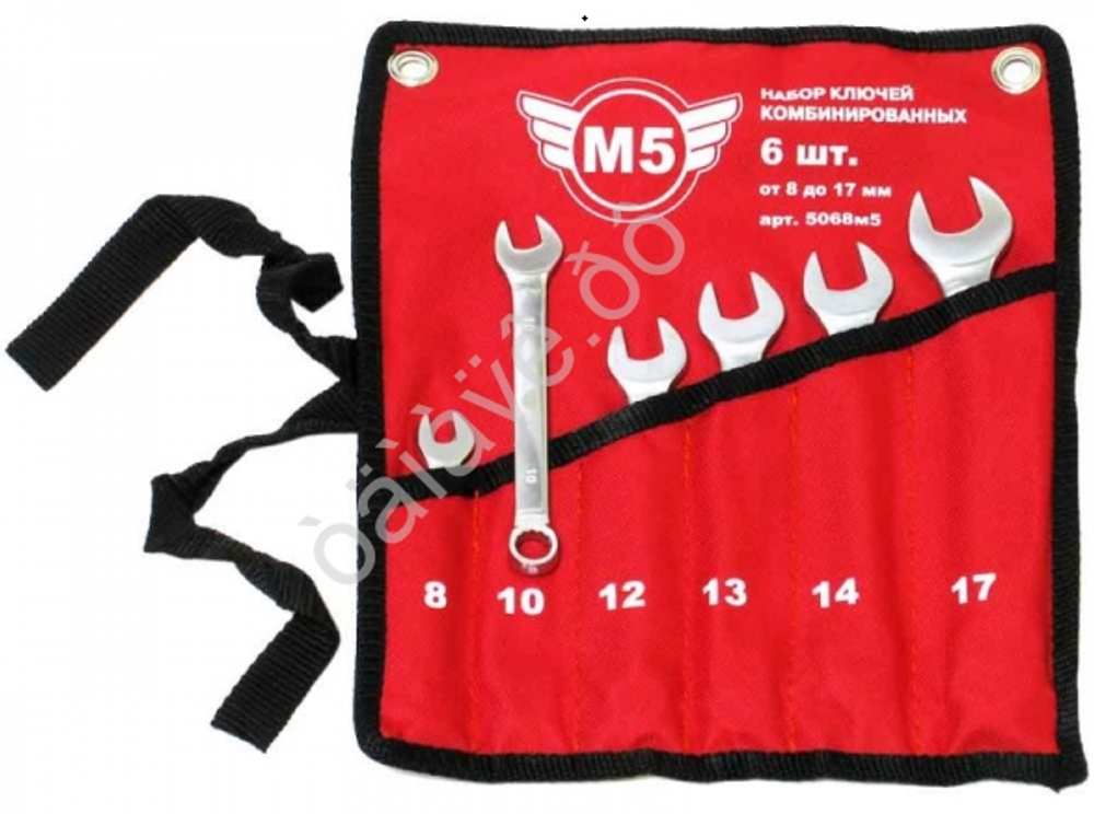Набор ключей комбинированных  6пр.(8-17мм) в сумке М5 (5068м5)
