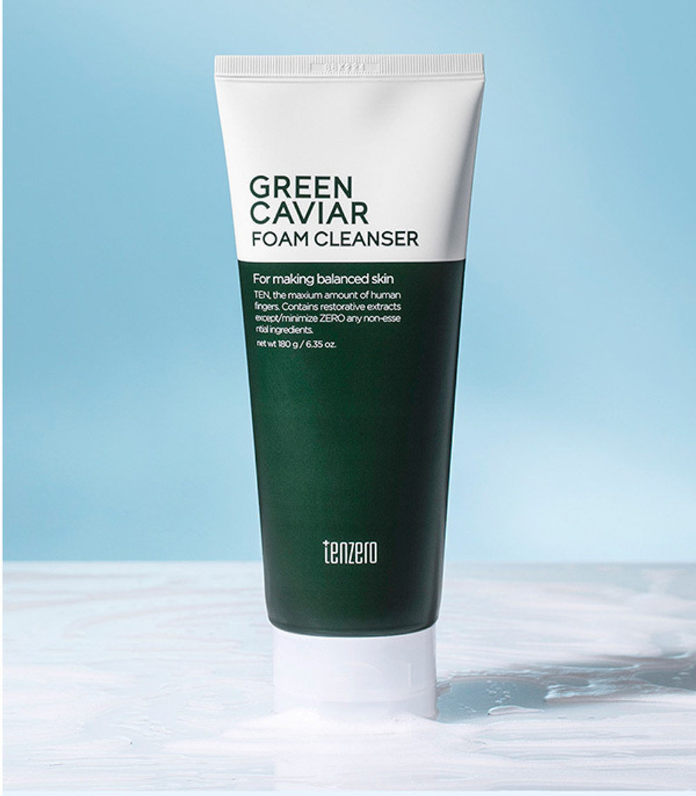 Пенка для умывания с экстрактом Морского винограда Tenzero Green Caviar Foam Cleanser 180г