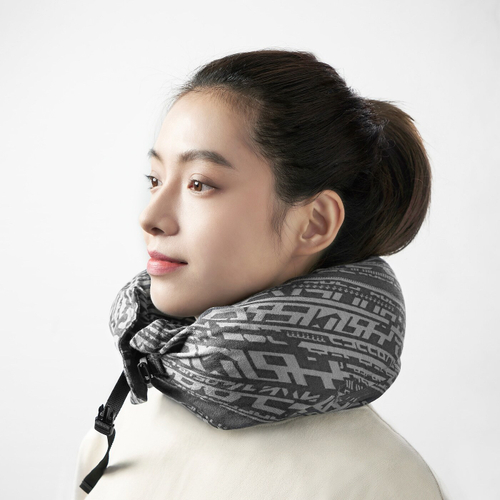 Подушка для шеи IKEA LANESPELARE (ЛОНЕСПЕЛАРЕ), Серый с рисунком