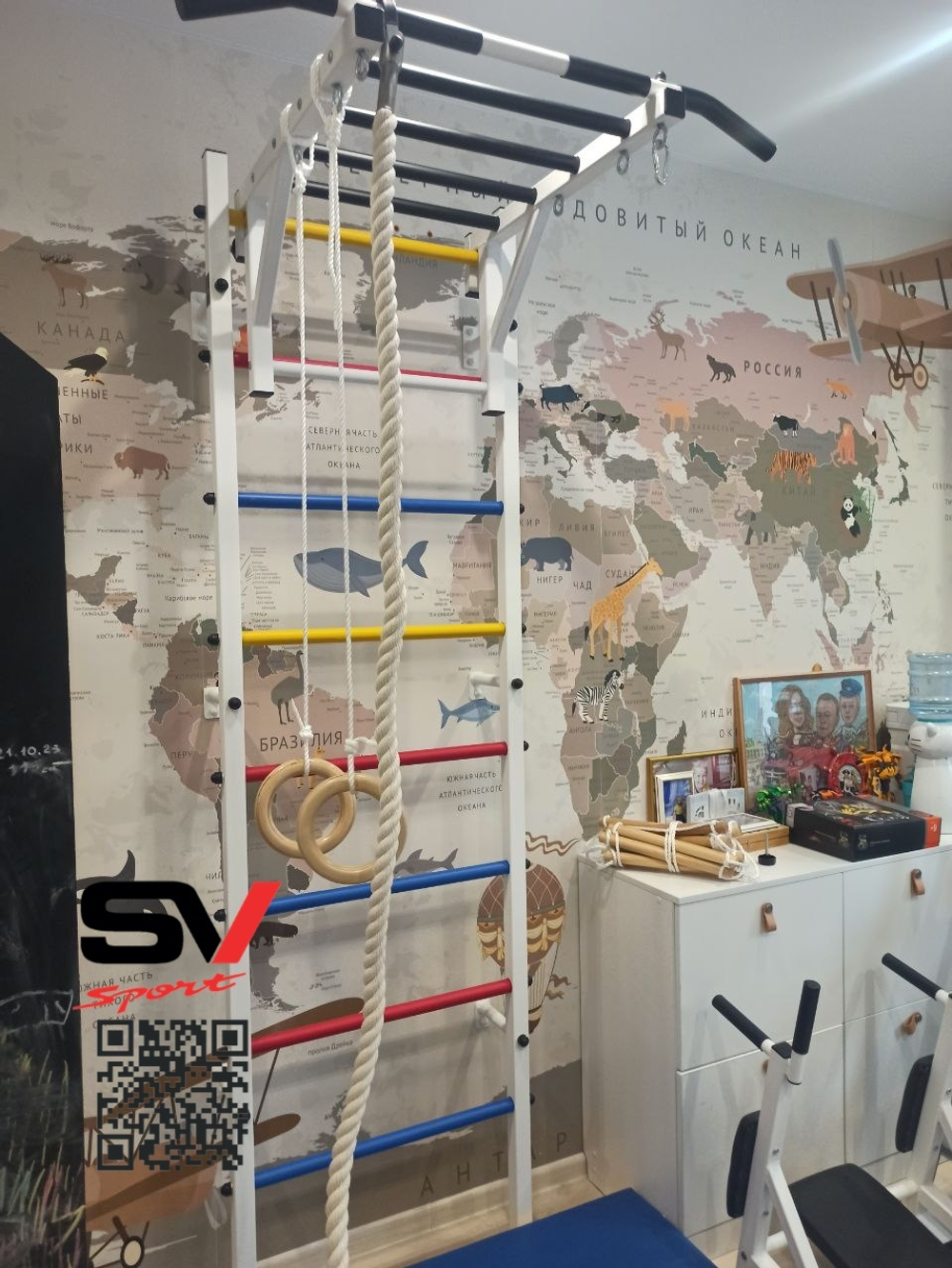 Монтаж шведской стенки Sv Sport в бетонные, кирпичные стены