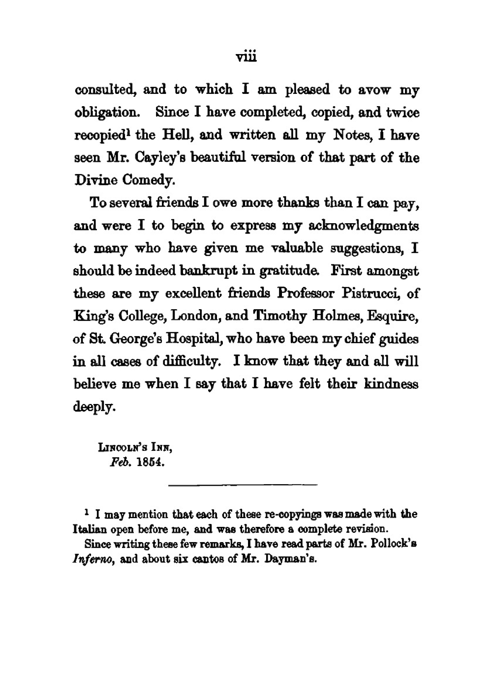 Dante's Divine Comedy. The First Part, Hell, Tr. in the Metre of the Original with Notes | Dante Alighieri