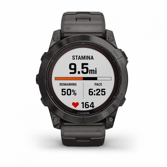 Умные часы Garmin Fenix 7X Pro Sapphire Solar Edition Титановый угольно-серый корпус с DLC-покрытием и титановым браслетом
