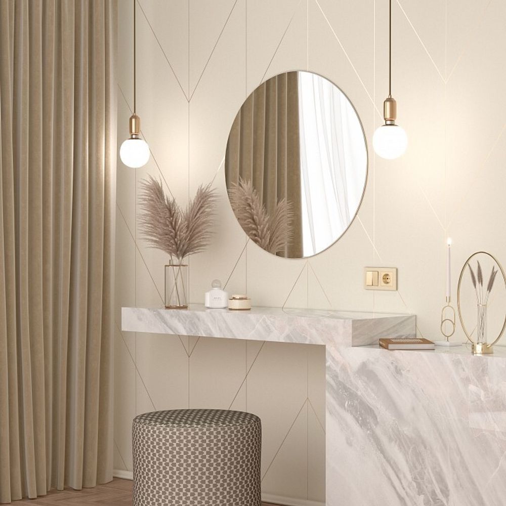 Выключатель двухклавишный без рамки Werkel шампань W1120011