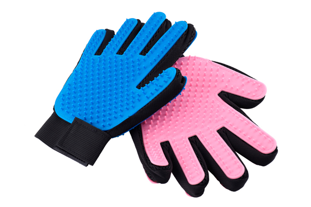 Nunbell пуходёрка перчатка для кошек и собак двухсторонняя