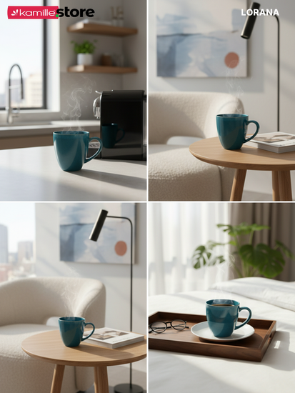 Кружка 400 мл. обеденная, керамическая с глазурованным покрытием, LORANA