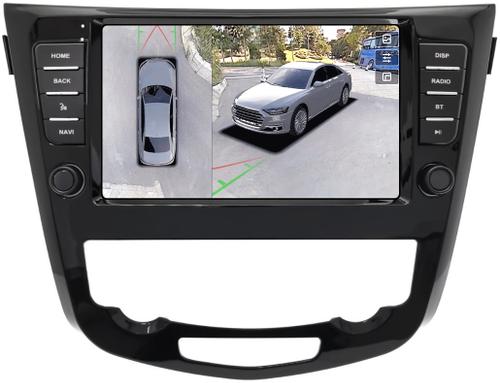 Магнитола для Nissan X-Trail T32, Qashqai J11 2014-2022 (климат, рамка большая с кнопками) - Teyes CC3-2K-360 монитор 9.5" 2K QLED на Android 10, Быстрая, CarPlay, 4G SIM-слот, 4 камеры в комплекте